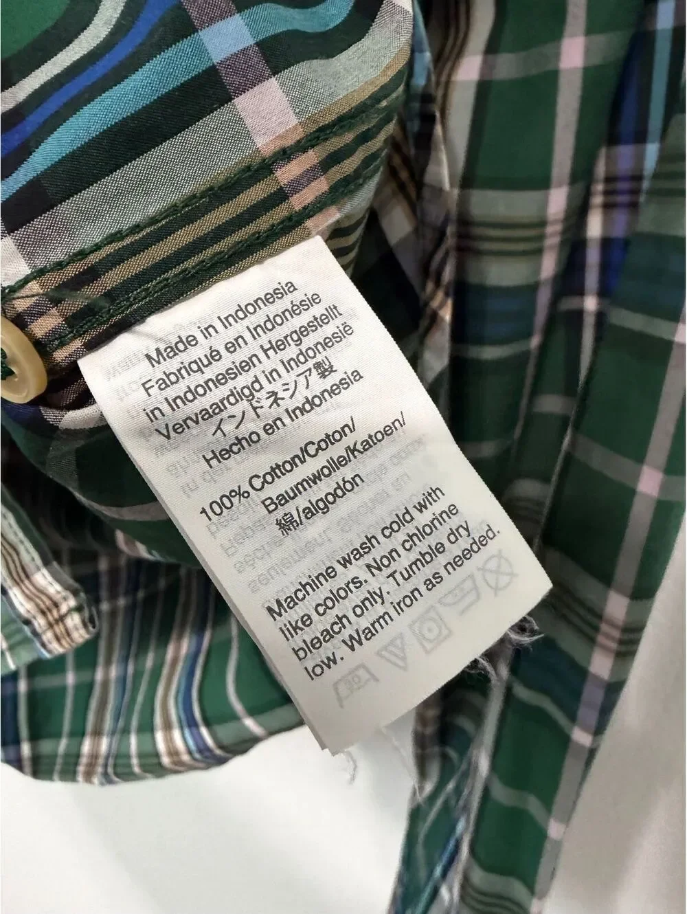 J. Crew Long Sleeve Button Up Collared Plaid Cotton Shirt Women's Size 8